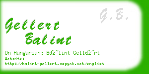 gellert balint business card